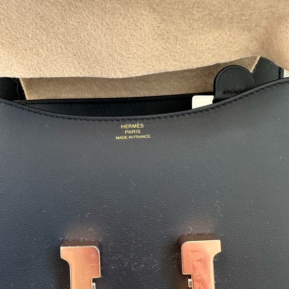 BRAND NEW Mini Constance with RGHW! Hermes Constance 18 noir indigo black B - Picture 3 of 8